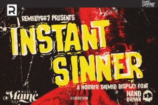 Instant Sinner: The Handmade Terror Font for Bold Creations