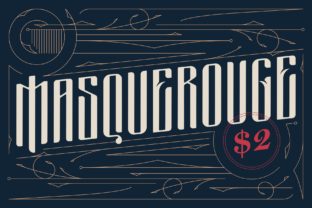 Masquerouge: A Victorian Display Font for Vintage Craft Projects