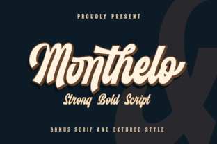 Monthelo: A Bold Script Font for Handmade Branding and Prints