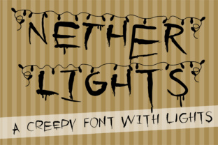 Nether Lights: A Drippy-Style Display Font for Holiday Creations