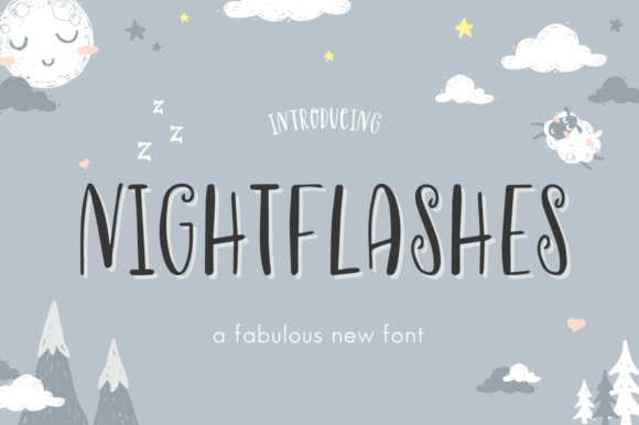 Nightflashes: A Whimsical Display Font for Handmade Brands