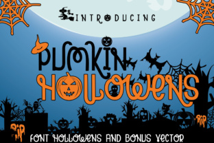 Pumpkin Hollowens: A Spooky Display Font for Creative Makers