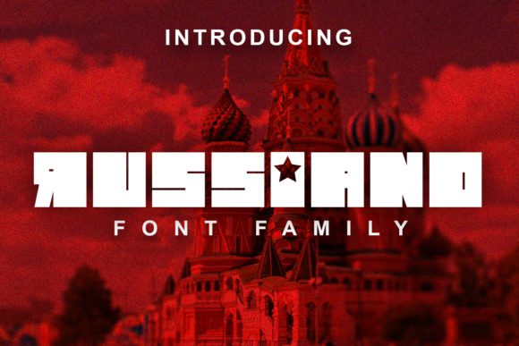 Russiano: A Blocky Old Russian Style Display Font for Crafters
