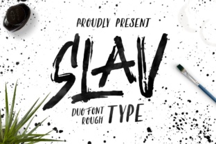 Slav Brush Font Duo: High-Energy Display Type for Bold Branding